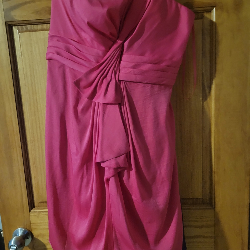 BCBGMaxAzria Strapless Fuchsia Dress